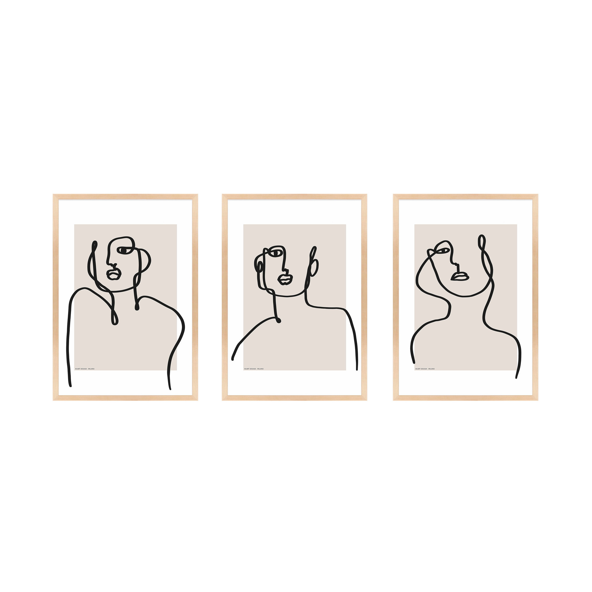 Figure And Form by Romina Gadler, 50" H x 35" W x 1.25" D, Maple Framed Paper