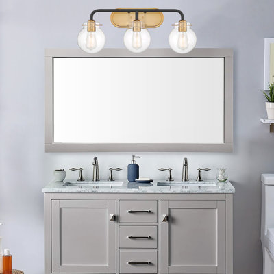 Sandroyd 3 - Light Bathroom Steel Dimmable Vanity Light