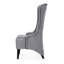 Fauteuil d'appoint en velours de 23,4 po de large, relaxant à haut dossier. Gris pour les espaces de vie. Pieds en bois. Rembourrage doux. Tissu de qualité supérieure. Éponge épaissie pour un confort durable. Chaise d'appoint moderne large. Confortable et fonctionnel.-488966316