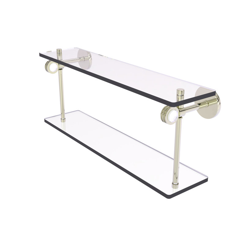 Margolis 2 Piece Tiered Shelf, Polished Nickel