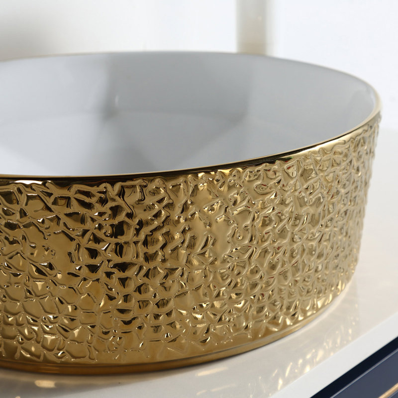 Dowell 16.8'' Ceramic Circular Bathroom Sink