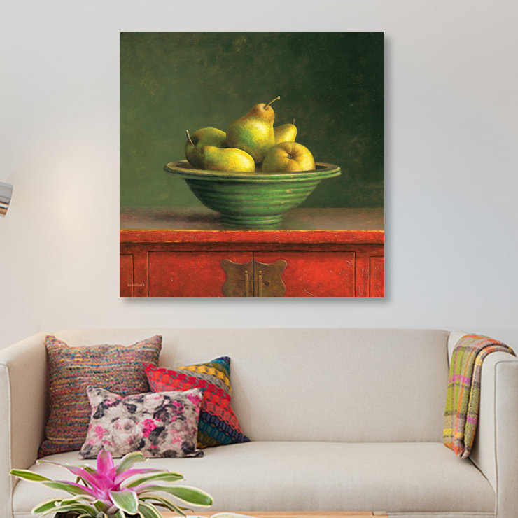 «Pears», reproduction sur toile, H 48 po x l 48 po x P 1,5 po, Toile tendue, Pas de tapis