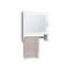 19.7" H X 17.7" W White Mirror Cabinet With Towel Rack - And Functional For Bath Kitchen, Two Interior Shelves Rack, 19.7"x17.7", Contemporary Practical Ideal Bathroom &-531901167