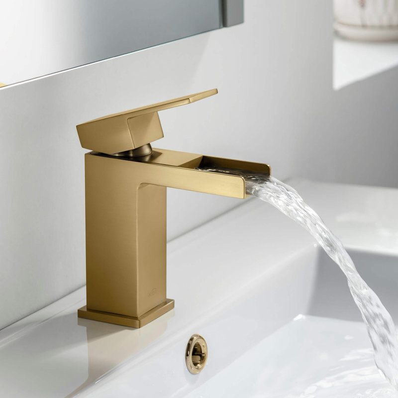 Waterfall Single-handle Bathroom Faucet, Chrome, Without Drain Assembly
