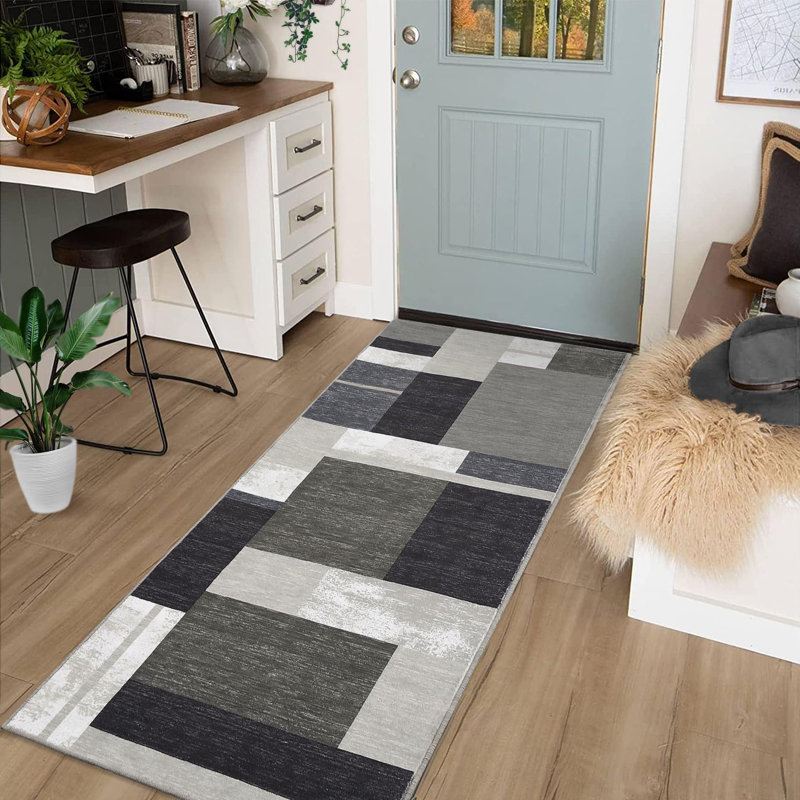 Area Rug, Gray, Rectangle 80 x 150 cm