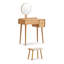 Coiffeuse avec miroir, 2 tiroirs, 1 chaise