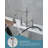 Double Handle Bridge Centerset Faucet with Side Sprayer for Kitchen Sinks-101981372