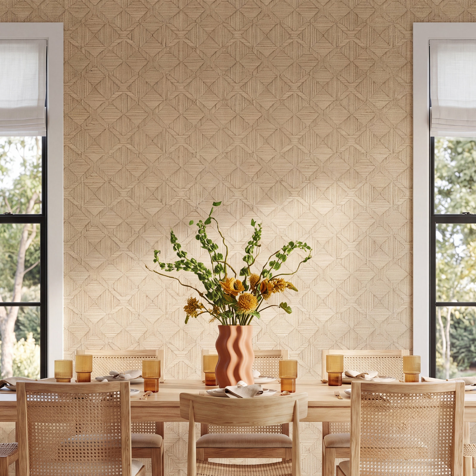 Hoffmann Self-Adhesive Wallpaper Double Roll, Light Brown