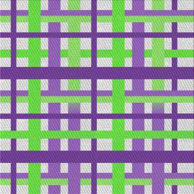 Tapis vert/mauve à motifs