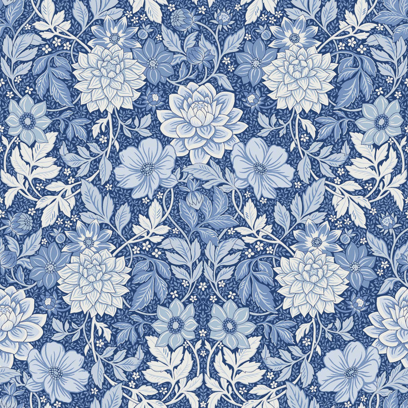 Dahlia Garden Floral Wallpaper Roll