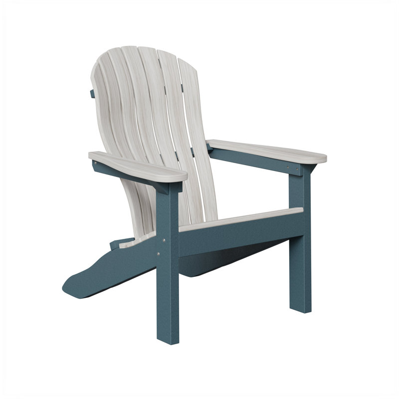 Berlin Gardens Contour Adirondack Chair, Seashell with Slate