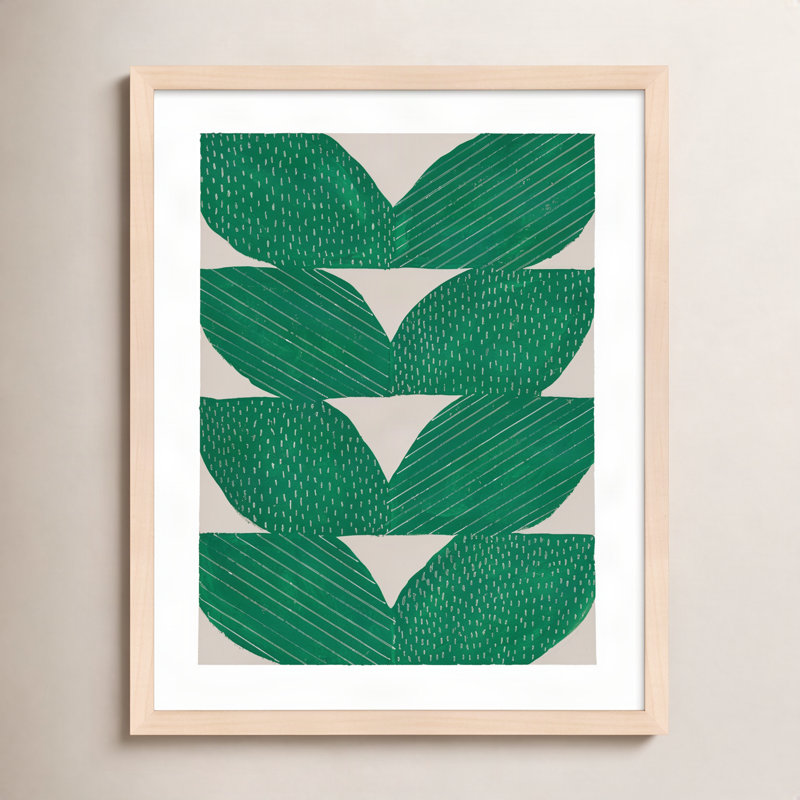 Chevron Painting by Andrea Stokes, Brown Framed, 25" H x 20" W