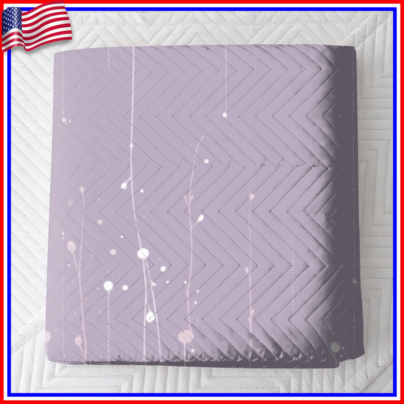 Couvre-lit matelassé abstrait mauve toutes tailles, Grand lit