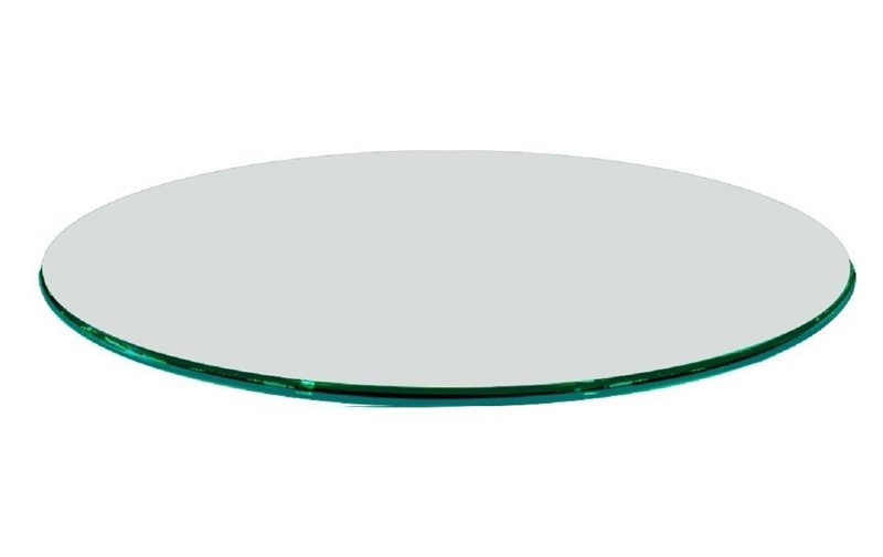 Round Clear Tempered Glass Table Top 44 Inch with 1/2 Inch Thick Ogee Polished Edge Ideal for Tables Desks Workspaces and Outdoor Furniture by Fab Glass and Mirror