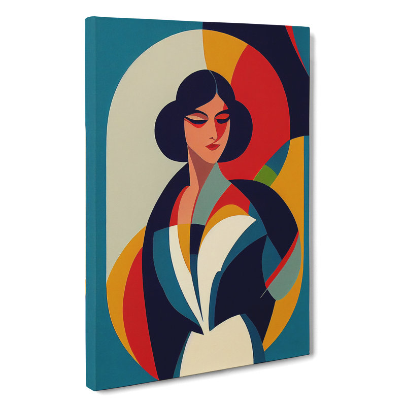 Abstract Woman Portrait No.3 - Wrapped Canvas, 50cm H x 35cm W x 3cm D