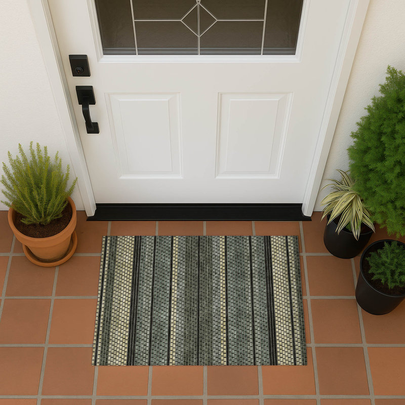 Machine Washable Indoor/Outdoor Chantille ACN2427 Stripes Rug, Rectangle 1'8" x 2'6"