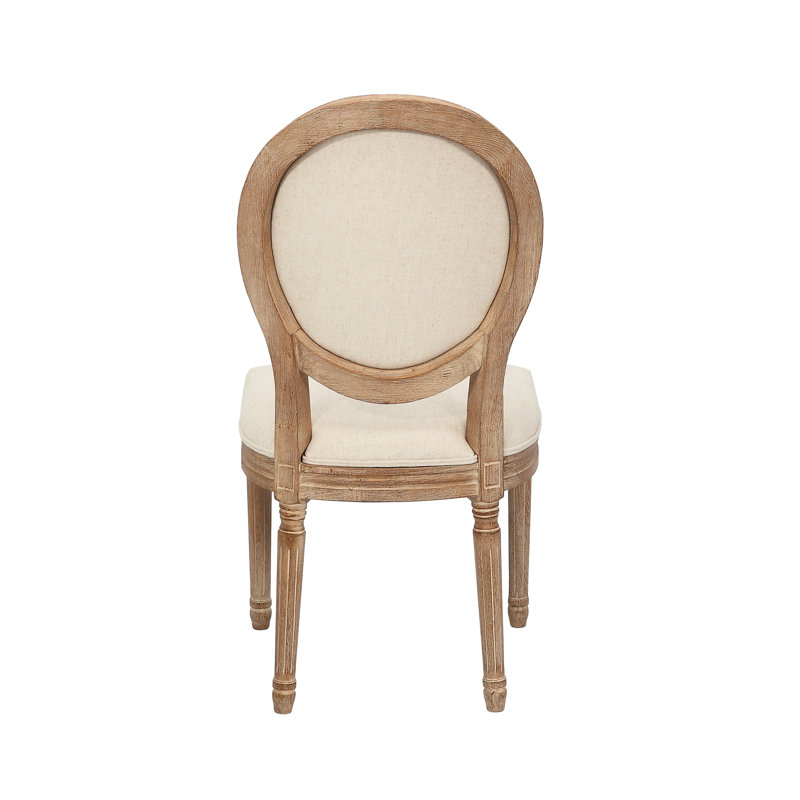 Chaise d'appoint rembourrée en lin, Naturel
