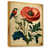 Toile avec cadre flottant or
