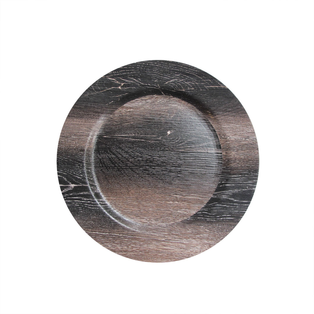 Tennison Melamine No Pattern Charger Millwood Pines