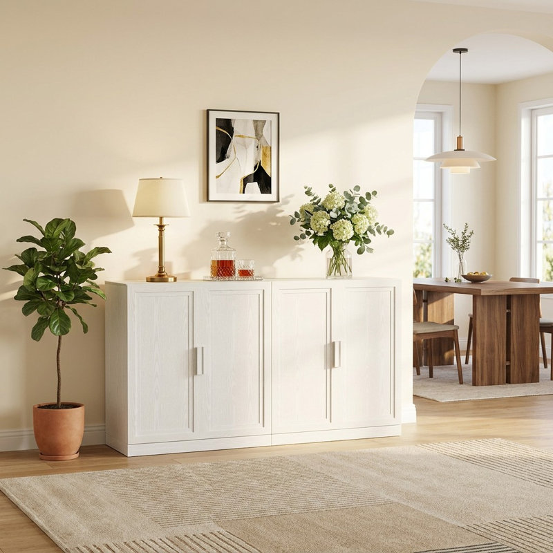 Gershwin Accent Storage Cabinet, Walnut, 36" H × 62" W × 16" D