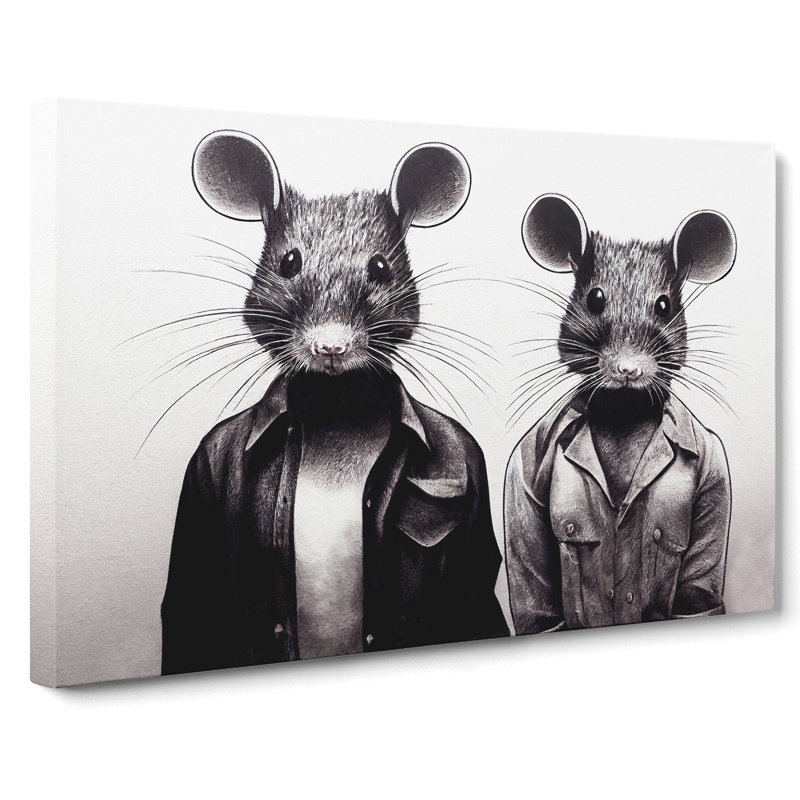 Two Street Rats - Wrapped Canvas, 50cm H x 76cm W x 3cm D