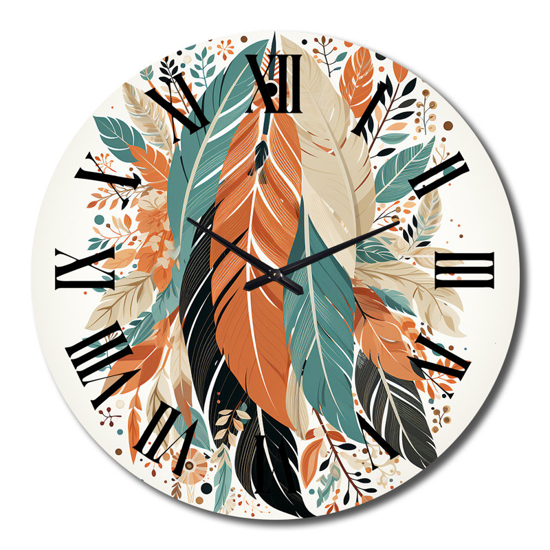 Horloge murale rétro en métal Boho, Très grand