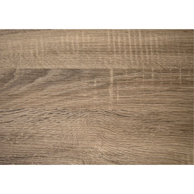 Console étroite pour le salon - plateau en stratifié taupe et table de présentation en métal idéal pour la chambre, la chambre à coucher et le vestibule