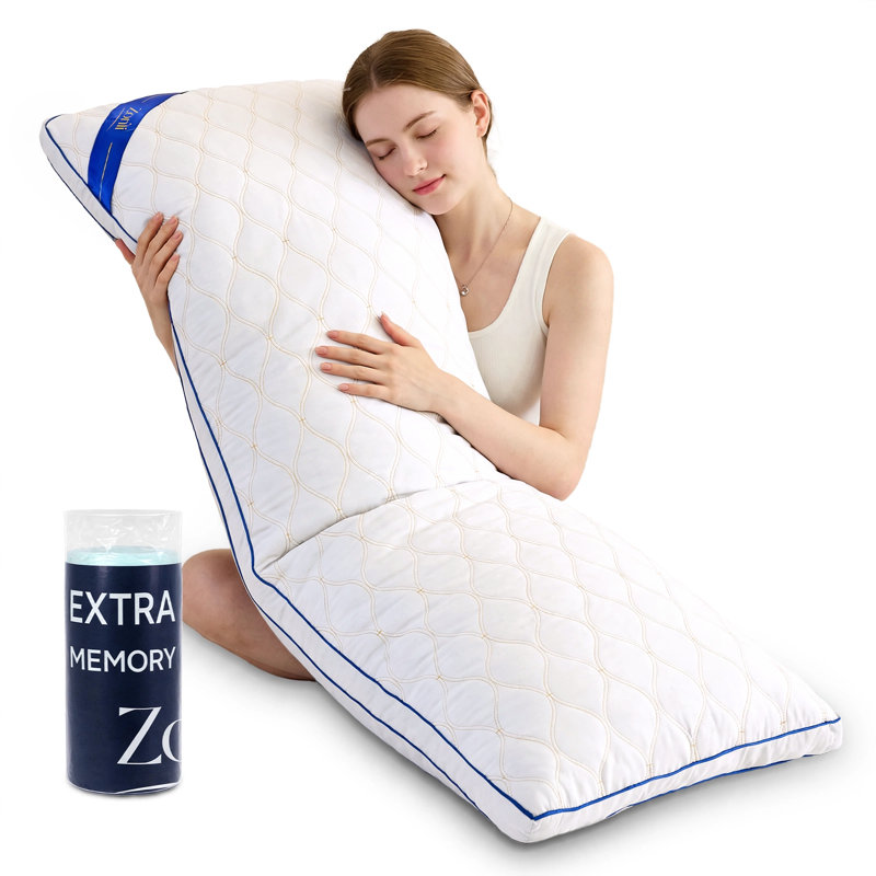 Oreiller ajustable en mousse viscoélastique ZonLi, Blanc