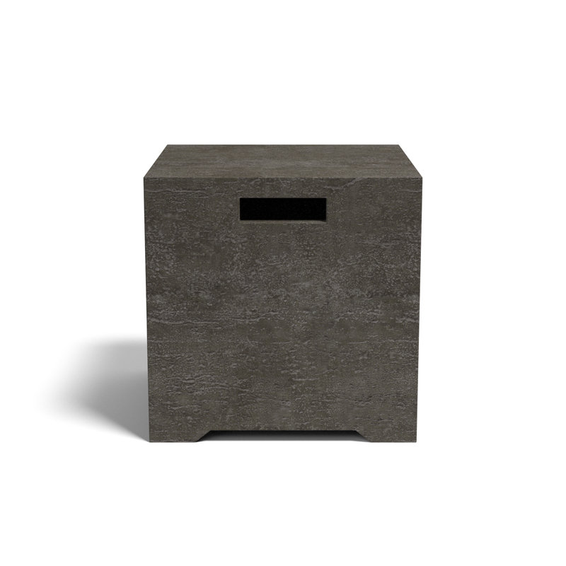 Bazaar Outdoor Square Side Table, Graphite