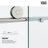 Elan 68-72" W x 76" H Sliding Frameless Shower Door with 3/8" Clear Glass-98714494