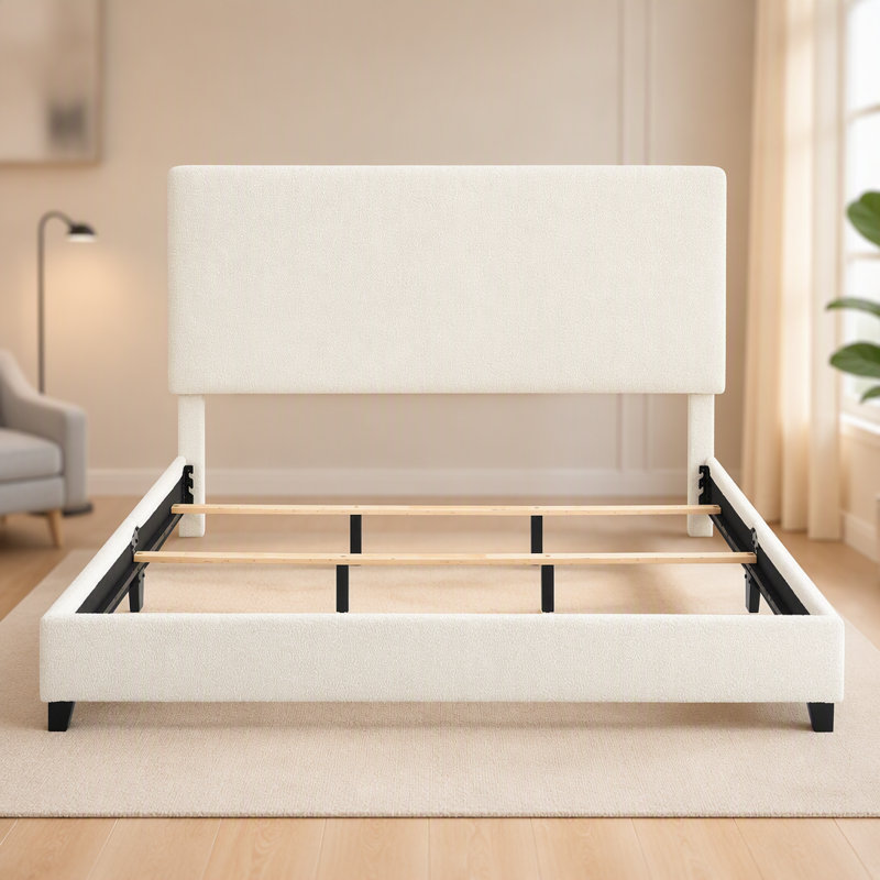 Upholstered Platform Bed, King
