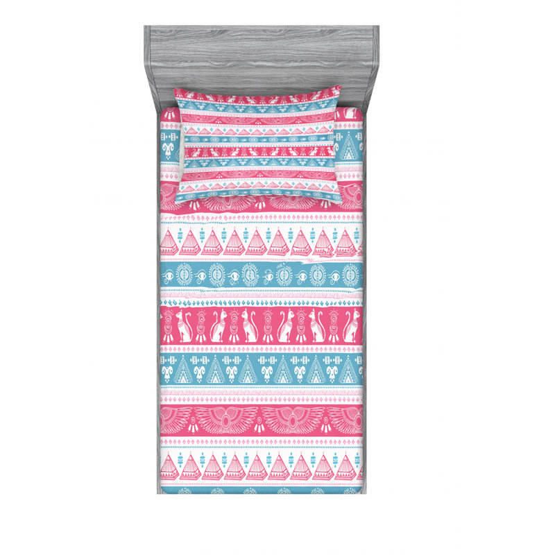 Ensemble de draps égyptien, Ensemble de draps pour lit simple TG avec drap-hou