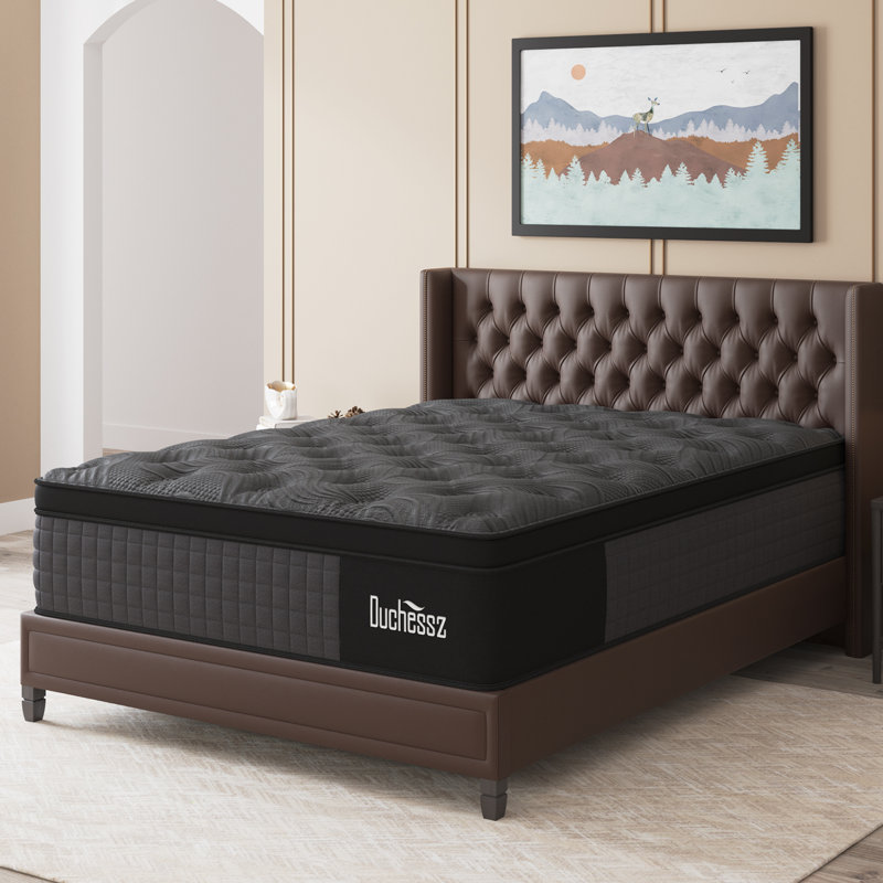 14'' Medium-Firm Hybrid Mattress with Gel Memory Foam Individual Pocket Springs Bed in a box, 14", Queen