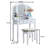 Sanlo Wooden Vanity Make Up Table And Stool Set-1303192376