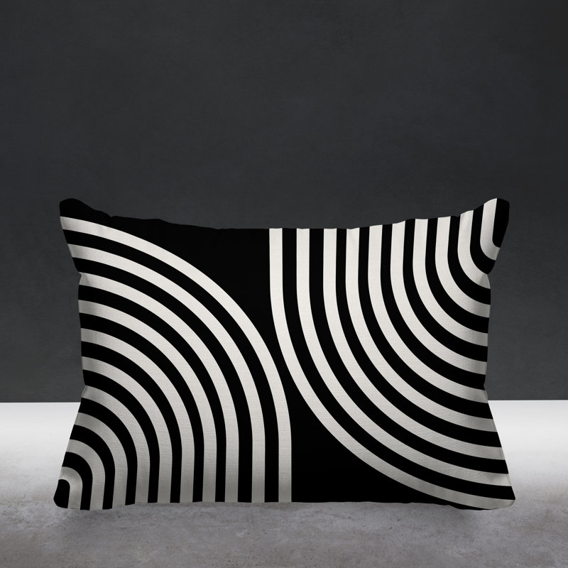Coussin décoratif intérieur / extérieur Kumba, Noir