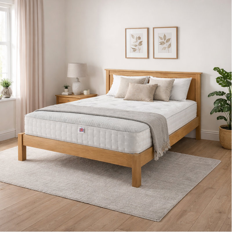 Natural Comfort 1000 Pocket Dual Sided Cashmere Mattress, Small Double (4')