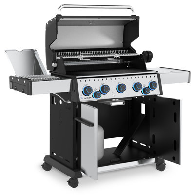 Baron S 590 Pro IR Pellet Ready 5-Burner Propane Gas Grill in Stainless Steel with Side Burner and Rear Rotisserie Burner
