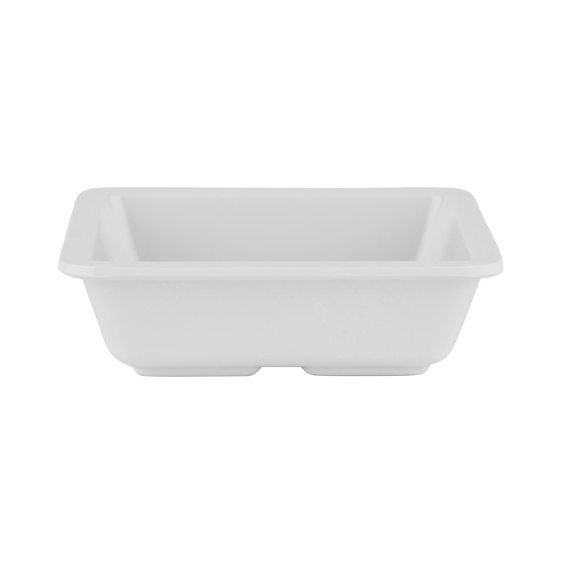 ML-122-W - 6 oz. (8 oz. Jante double), assiette carrée blanche, L 4,5 po x l 4,5 po x H 1,25 po, GET, Milano, Blanc