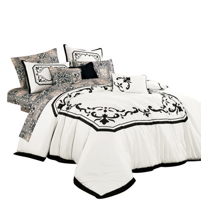 Nubia Luxury 10 Pieces Complete Bed-In-A-Bag Set