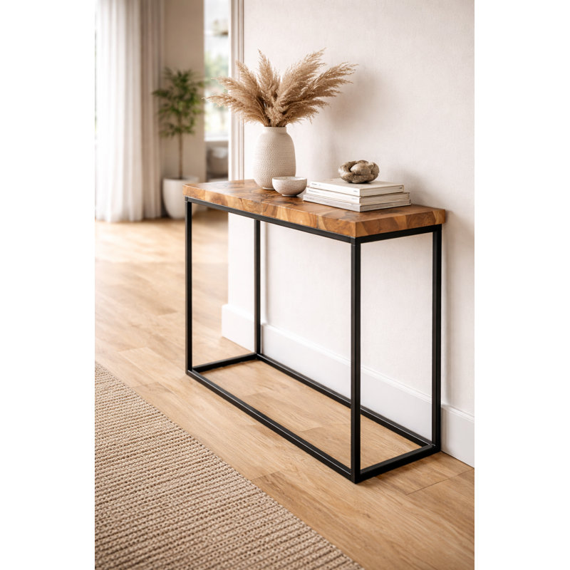 Jerie 40'' Solid Wood Top Console Table