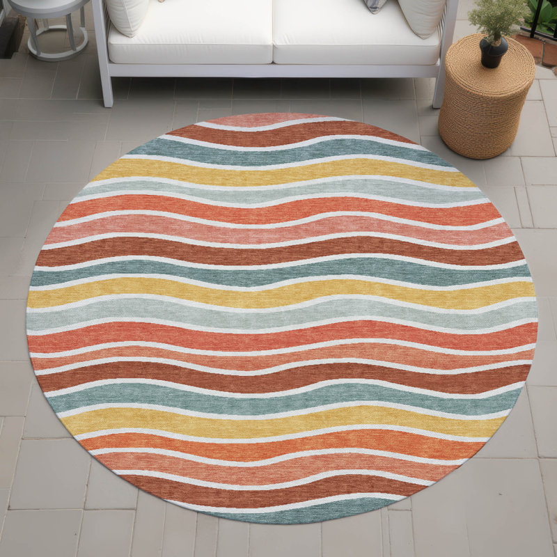 Tapis intérieur / extérieur ACN2333, Rond 8 pi