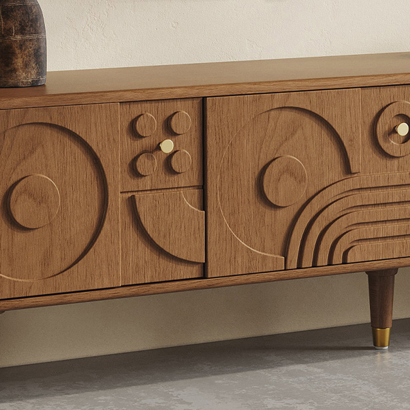 Console télé 79 po avec cinq pieds et beaucoup de rangement