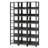 74.8" H x 13.39" W Wooden and Metal Stainless Steel Etagere Bookcase-196204864-196204866
