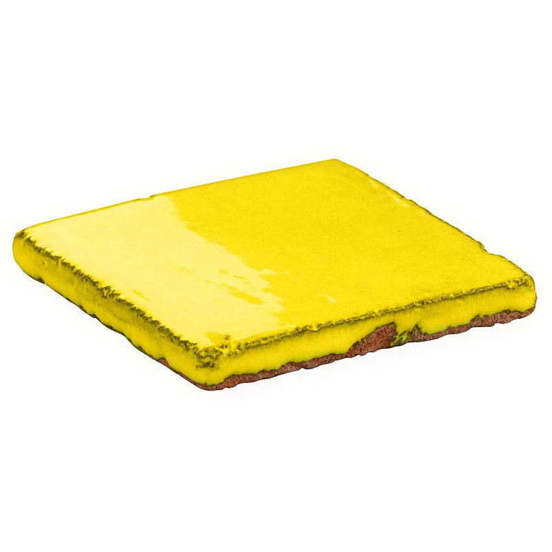 Set of 50 Emery Handmade Glossy Terracotta Tiles, Yellow