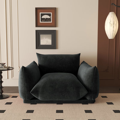 Cath Kofi Modern Chenille Fabric Upholstery Single Armchair Broxton