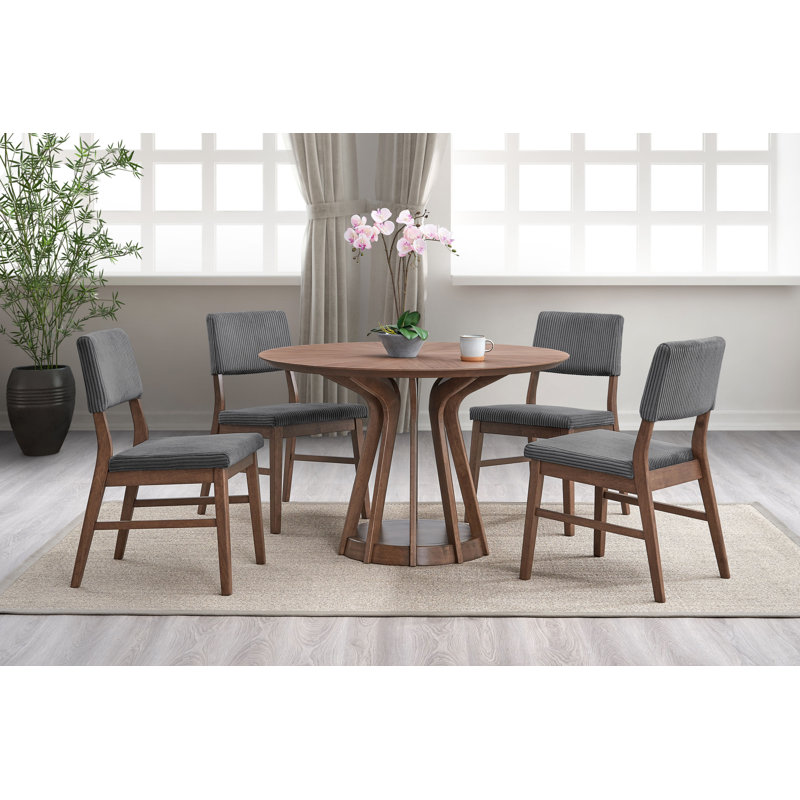 Labarbera 5-piece Dining Table Set, Gray