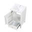 Meuble-lavabo de 20 po avec lavabo, armoire de salle de bain avec porte à fermeture douce, support de rangement et tiroir, blanc