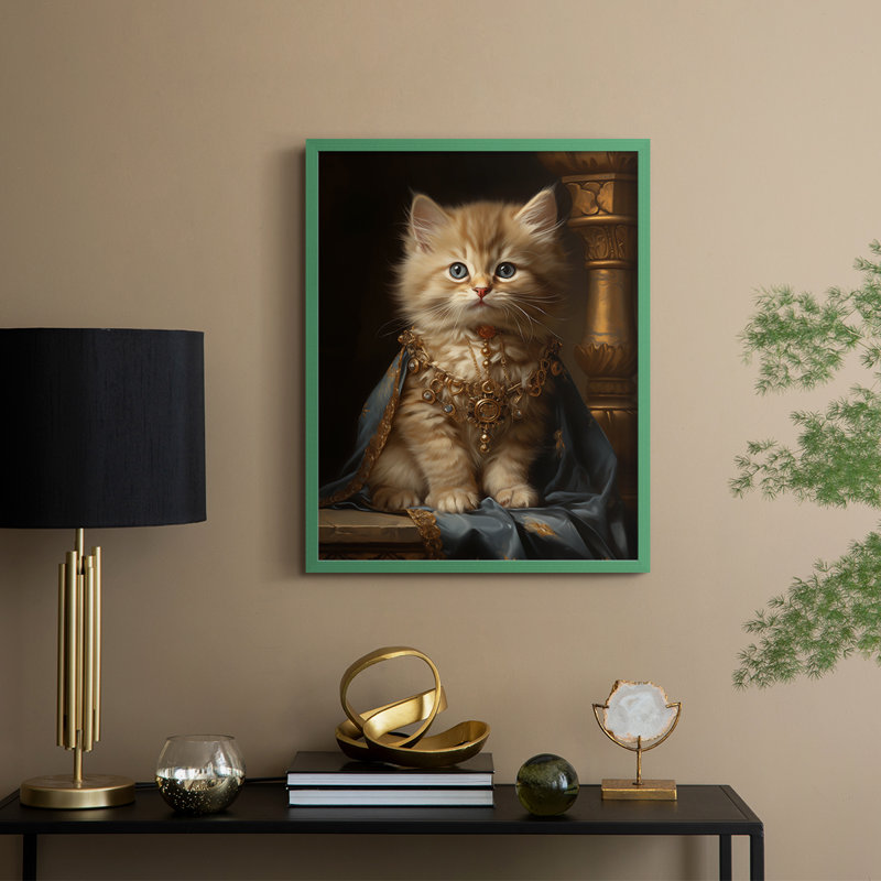 ANIMALS Series CXCV - reproduction encadrée de qualité supérieure - prête à être accrochée - aucun clou requis, Vert