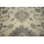Tapis floral crème en laine noué à la main Floral