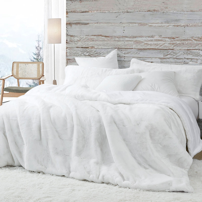 Coma Inducer Chunky Bunny Luxury 3 Piece Comforter Set, Queen Comforter + 2 Standard Shams, White